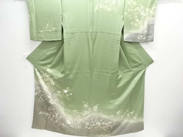 JAPANESE KIMONO / HOMONGI / EMBROIDERY / AUTUMN FLOWERS